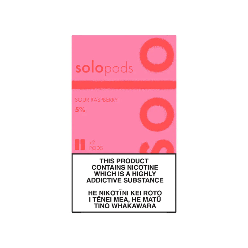 Solo Pod Replacement Cartridges 2-Pack 5% - Sour Raspberry
